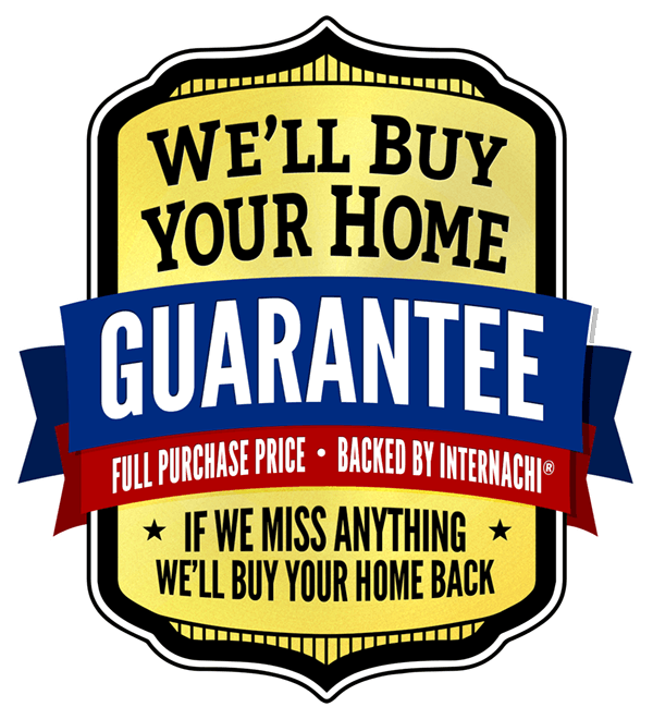 InterNACHI We'll Buy Your Home Guarantee seal — full purchase price backed by InterNACHI